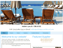 Tablet Screenshot of addiesyouanditravel.com